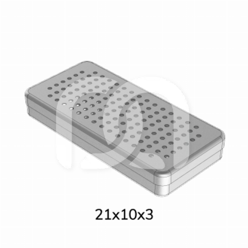 GEPERFOREERDE ALUMINIUMDOOS - 21X10X3CM