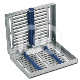 CASSETTES PORTE-INSTRUMENTS  : LONGUEUR:18,20 CM, COULEUR PRINCIPALE:INOX, LARGEUR:14,40 CM, MATÉRIAUX:SILICONE, HAUTEUR:3,40 CM, NOMBRE D'INSTRUMENTS:10