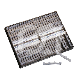 MOULES TRANSPARENTS - LE LOT DE 5 BARRETTES DE 4 MOULES SOIT 20 MOULES : Nr.:N°46B, TANDTYPE:MOLAIRES INFÉRIEURES RECHTS