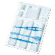 DISPOSABLE UNITRAYS MET COMPARTIMENTEN (400) : LENGTE:28 CM, HOOFDKLEUR:WIT, LENGTE:18 CM