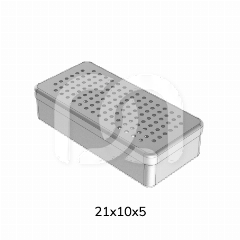 GEPERFOREERDE ALUMINIUMDOOS - 21X10X5CM GEPERFOREERDE ALUMINIUMDOOS - 21X10X5CM