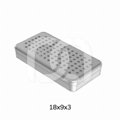 GEPERFOREERDE ALUMINIUMDOOS - 18X9X3CM