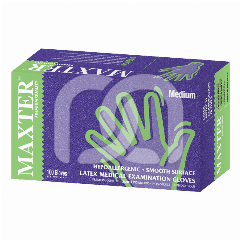 GEPOEDERDE LATEX HANDSCHOENEN MAXTER (100)