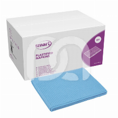 SERVIETTES PLASTIFIEES BLEU (500)