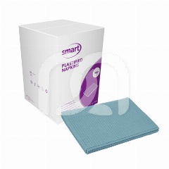SERVIETTES PLASTIFIÉES BLEU - 2 PLIS (500)
