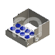 PLUG IN - 8 PERFORATIES (1) : DEKSEL:ZONDER, HOOFDKLEUR:BLAUW, SNUIFJE:FG/CA, MATERIALEN:INOX