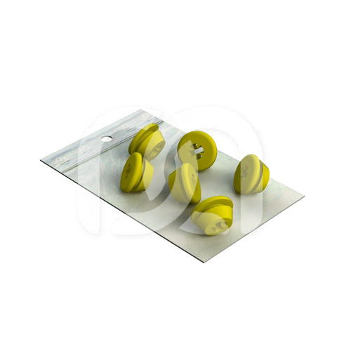 SET OF 6 GREEN SILICONE TUBES