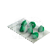 SET OF 6 GREEN SILICONE TUBES : HOOFDKLEUR:GROEN