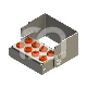 PLUG IN - 8 PERFORATIES (1) : DEKSEL:ZONDER, HOOFDKLEUR:ORANJE, SNUIFJE:FG/CA, MATERIALEN:INOX