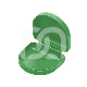 BOITES D'ORTHODONTIE AVEC TROUS (10) : COULEUR PRINCIPALE:VERT