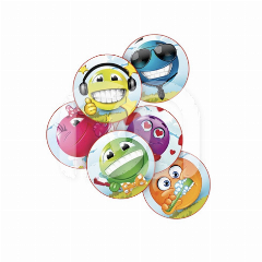 Autocollants 3D Brave Patient pour Enfants (10)