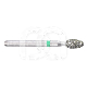 FRAISE DIAMANTÉE OEUF 014 FG 379.314.014 (5) : ISO:ISO 023, LONGUEUR T&Ecirc;TE:0 MM, LONGUEUR TOTALE:19 MM, GRAIN FRAISES DIAMANT&Eacute;ES:SUPER GROS