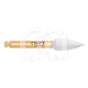 POLISSOIRS ZIRCONE FLAM CA (10) : FORME FRAISE & POLISSOIR:FLAMME, COULEUR PRINCIPALE:GRIS, GRAIN:FIN