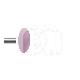 Polisher Keramiek Vlam CA 94000F.204.030 (5) : VORM VAN BOOR EN POLISHER:LENS, HOOFDKLEUR:ROZE, GRAAN:GEMIDDELD