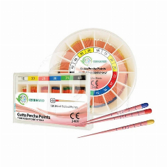 Pointes Gutta-Percha 4% 6% Assorties Marquées (240)