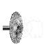 BROSSE CHEVRE  9638.900.220 (100) : FORME FRAISE & POLISSOIR:ROND, DIAM&Egrave;TRE:190 MM, GRAIN:FIN
